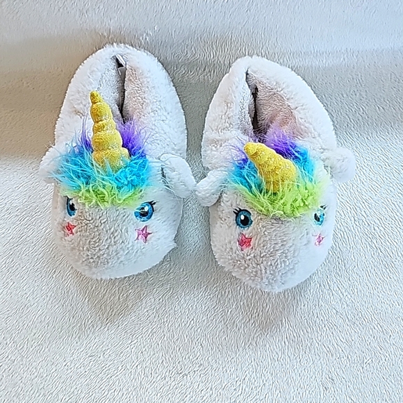 CAT & JACK | Unicorn Slippers, Faux Fur, Colorful - Picture 1 of 9